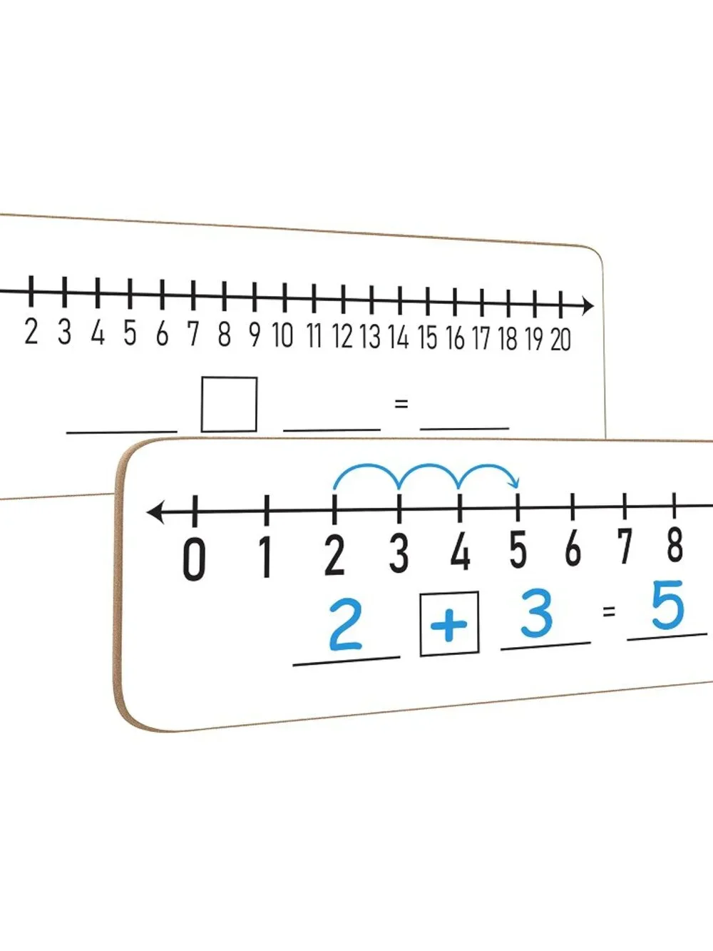 SCRIBBLEDO Dry Erase Number Line Board 4x12 Inch Lapboard Double Sided White Boa